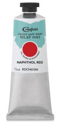 Caligo Safe Wash Relief Ink Naphthol Red 75ml - Click Image to Close